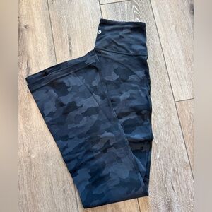 Lululemon Groove HR Flare- Black Camouflage Leggings